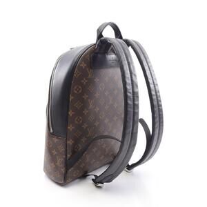 Louis Vuitton Josh Backpack canvas leather Monogram Macassar Brown Black